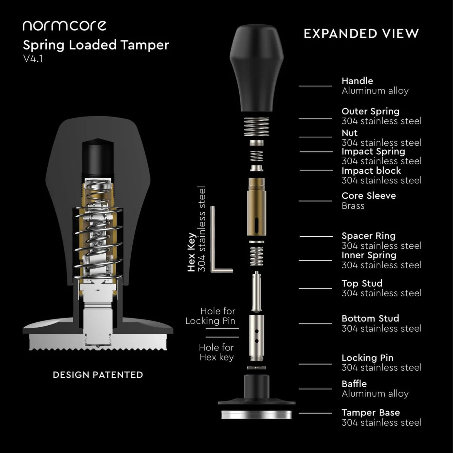 Normcore v4.1 Spring Loaded Coffee Tamper
