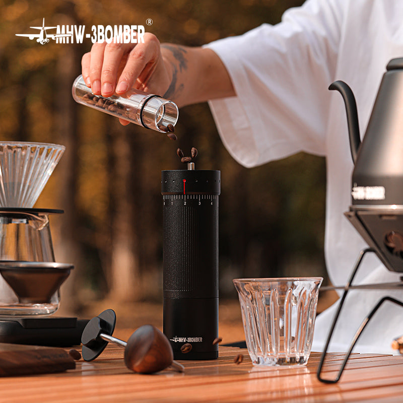 MHW-3BOMBER R3 Coffee Grinder with precision grind adjustment and heptagonal burrs