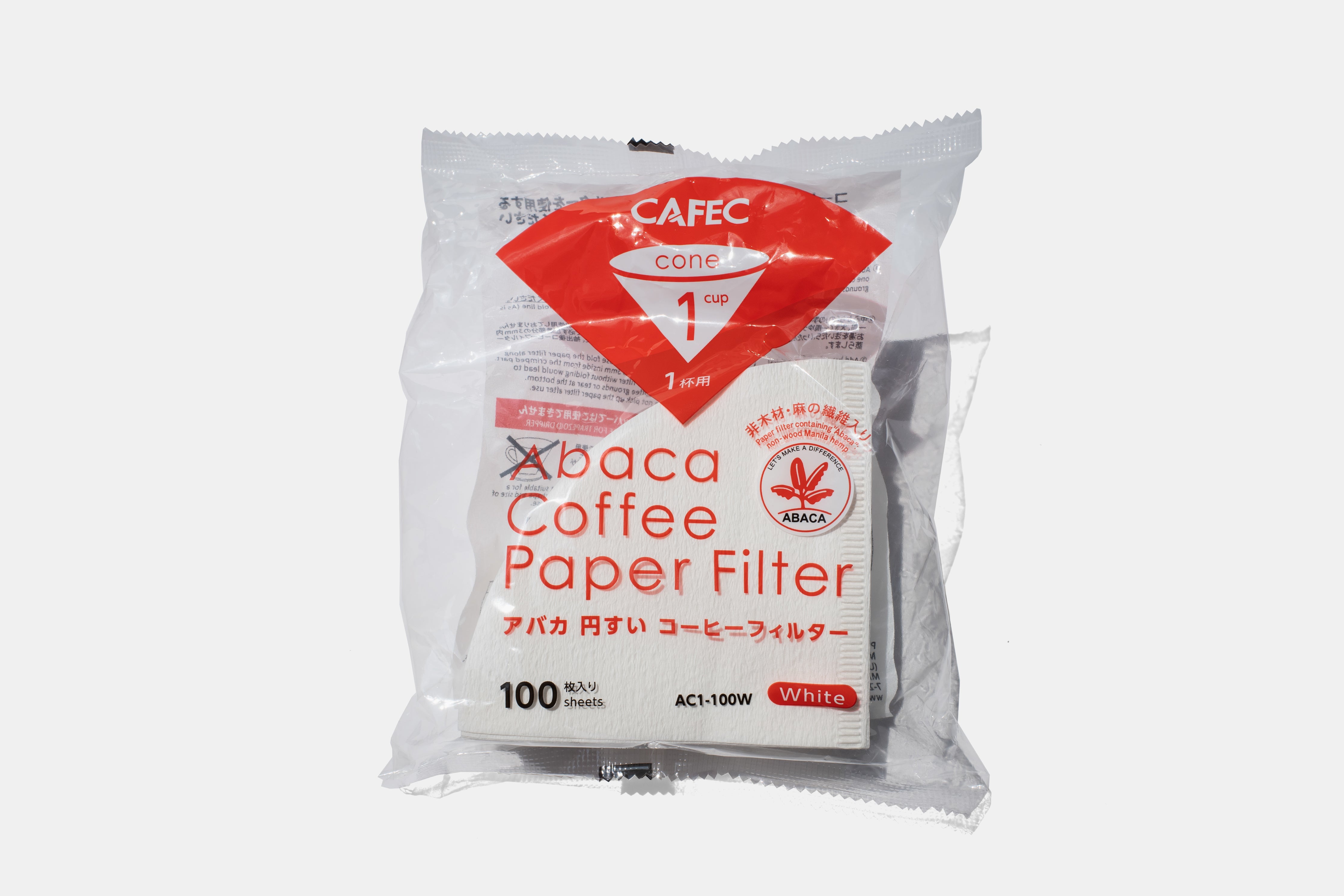 Cafec Abaca Filter Paper 100 Pcs Pc Pieces for Filter Pour Over Coffee Bleached Singapore Brew Simply